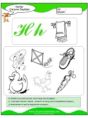 H Sesi Çalışma Sayfaları